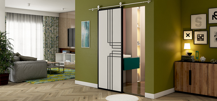 sliding bathroom door installation in Palos Verdes Estates